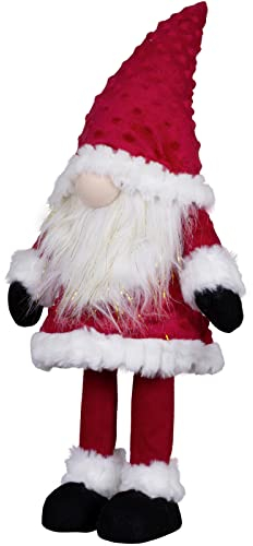 Christmas Paradise XXL Wackelnder Weihnachtswichtel 42cm(60cm) Wackel-Gnom rot