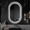 TheiaMo Ovaler LED-Badezimmerspiegel, 83,8 x 50,8 cm, dimmbar, Wandmontage, Kosmetikspiegel mit Metallrahmen, beschlagfrei, IP66 wasserdicht, Smart-Spiegel, Memory-Funktion, 3000–6000 K (horizontal