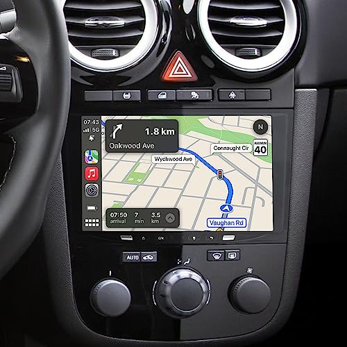 JUNHUA Noir 2 + 32 Go Android 13 sans Fil CarPlay Android Auto Autoradio pour Opel Corsa c d h Vectra Astra Zafira Meriva Vivaro Twintop Signum, 2 Din GPS Bluetooth WiFi DSP