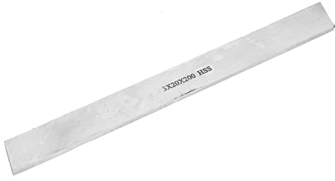 Barra D'Acciaio per Tornio, Barra D'Acciaio Bianca Quadrata HSS Utensile per Tornitura per Tornio Utensile per Intaglio della Radice per Intaglio del Legno, Barre in Acciaio (3 * 20 * 200 mm)
