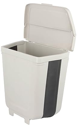 Leisurewize - 8 Litre Foldable Collapsible Hanging Bin | Caravan Motorhome Bin, Mounted Wall Cupboard Bin | Under Sink Bin Waste Bin For Camping LW682