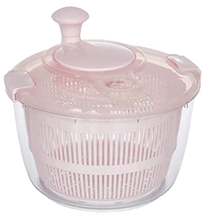 Essoreuse à Salade de Cuisine Grande Capacité de 5 L - Égouttoir Manuel pour Salade de Légumes et de Fruits de Laitue avec Verrouillage du Couvercle, Poignée Rotative et Bol Rotati