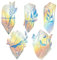 GORGECRAFT 5Stk PVC-Diamant-Fensteraufkleber Anti-Kollisions-Fensteraufkleber Statisch Blau Transparent Glas Alarm Regenbogen-Fenster-Sonnenfänger-Aufkleber Fensterkollisionen Regenbogen-Aufkleber