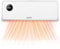 Igenix IGHW020TDW Over Door Downflow Fan Heater, 2000W Wall Mounted Oscillating Air Curtain with Heater & Cool Air Function, 24 Hour Timer, LED Display & Remote Control, White