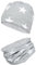 TupTam Mädchen Kinder Beanie Mütze Schlauchschal 2er Set Herbst Winter gefütterte Übergangsmütze mit Loop, Farbe: Wintermütze Teddyfleece - Weiße Sterne Grau Meliert, Hat Size: 50