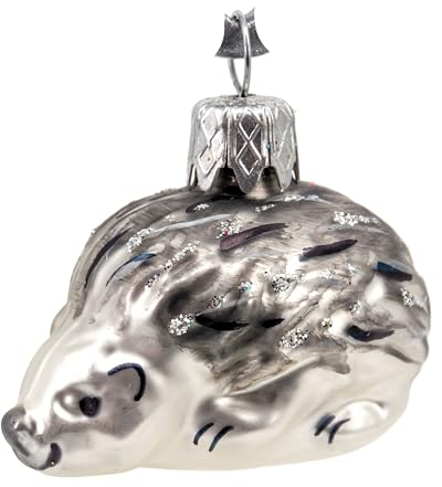Christbaumschmuck Christbaumkugeln Figuren Tiere handbemalte Christbaumkugel aus Glas Weihnachtskuge Igel