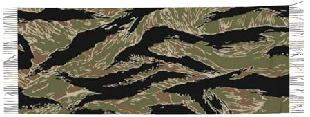 DEHIWI Tiger Stripe Camo Damen Kaschmir-Schal, warm, leicht, bequem, für Herbst und Winter, Schwarz , One size