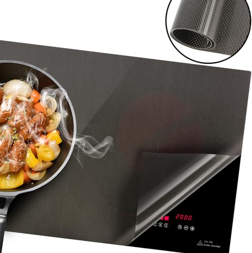 Tappetino Protettivo per Induzione | 52 * 61cm Tappetino in Silicone Antiscivolo, Magnetico | Antiscivolo & Resistente al Calore & Riutilizzabile & Tagliabile & Lavabile in Lavastoviglie