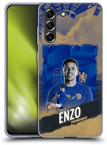 Head Case Designs Offizielle Chelsea Football Club Enzo Fernández 2023/24 Erstes Team Gelhülle [Militärischer Schutzgrad] Kompatibel Mit Samsung Galaxy S21 FE 5G Und Kompatibel Mit MagSafe