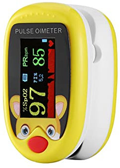 vanenferse Monitor Pediátrico De Saturación De Oxígeno En Sangre SpO2, Pulsioxímetro De Dedo Y Pulsioxímetro Digital para Niños, Paquete De Pulsioxímetro Portátil con Cordón