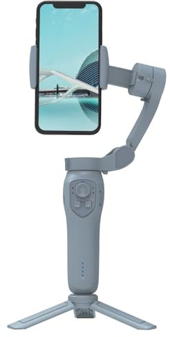 Chillitech® LC7 Pro Smartphone Gimbal Stabilisator mit AI-Tracking-Modul, 3-Achsen-Telefon-Gimbal, Tri-Pod-Ständer, mehrere Modi, Objektverfolgung, tragbar, Android und iPhone Gimbal (Pro)
