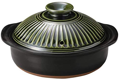 Stove Ceramic cookware Rice Cooker Made of Clay Round Ceramic Casserole Japanese Donabe hot Pot Soup Pot Heat-Resistant Earthenware Made of Earthenware Slow Stew Pot B 2.7l
