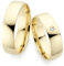 123traumringe Eheringe in 333 Gelbgold I Partnerringe mit Brillant & Etui I Gravierbare Eheringe mit Ringgröße 50-72 mm I Hochwertige Verlobungsringe in 5 mm Breite & 1,3 mm Stärke I P29