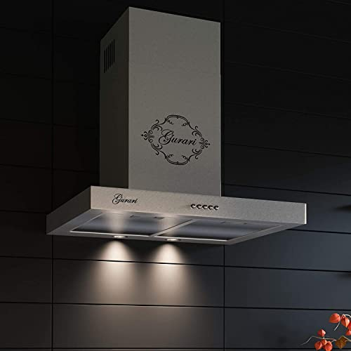 Gurari Dunstabzugshaube 60 cm GCH F 461 IS 6 N Wandhaube Edelstahl | Sehr Saugstark 1000 m³/h Motor | Wandmontage Abzugshaube Umluftbetrieb oder Abluftbetrieb Kaminhaube
