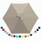 BEEGMA Sonnenschirm Ersatzbezug 200cm 250cm 270cm 300cm Outdoor Sonnenschirm Ersatz Polyester 6-Rippen für Hof, Garten, Strand, Pool Baldachin Abdeckung(Color:Top,Size:250cm/8.2FT)