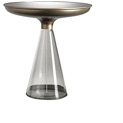 HASMI Couchtisch Couchtisch aus Glas, leicht, luxuriös, rund, nordisch, kreativ, modern, minimalistisch, for Sofa, Beistelltisch, runder Ecktisch Kaffeetisch(Color:A)