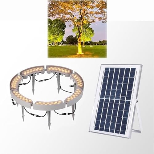 XRRJFYH Solar Spot Lights Outdoor Warm White Tree Lights Outdoor Solar Spotlights Outdoor Waterproof Solar Uplights for Trees(Size:Inner Diameter 45cm/17.7in)