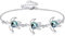 DAYLINLOVE Schildkröte Armband S925 Sterling Silber Strand Armband Abalone Shell Sea Turtle Armbänder Ozean Schmuck Geschenke für Frauen Schildkröte Liebhaber