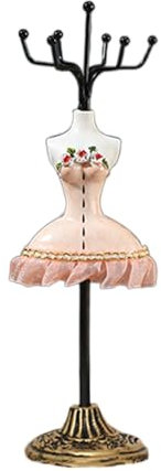 Itkcozcg Modischer Schmuckständer, moderner Schmuckständer, filigranes Modell-förmiges Regal, Pink, 25 cm