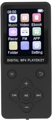 Lettore MP3 con BT 5.0, Lettore Musicale Super Sottile con Schermo a Colori da 1,8 Pollici, Suono HiFi, 64GB, Lettore MP3 MP4 con Foto e Video, Libro Elettrico per