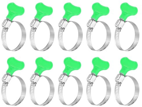 sourcing map Lot de 15 colliers de serrage à vis sans fin en acier inoxydable, 25 à 38 mm (2,5 cm à 3,8 cm), colliers de serrage réglables à vis moletée, colliers de serrage de ligne de carburant de 8