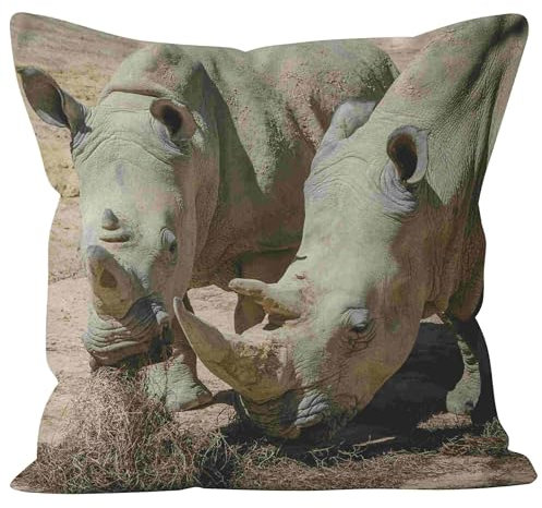 Nimvoya Lin Tapis de Souris Japonais 3D Mouse Pad 45x45cm, Nature du Rhinocéros Tapis de Souris Gaming pour Pc XXL Tapis Souris Gaming Décoration de Canapé de Salon 1Pcs