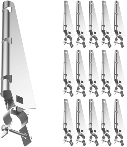 15 Pack Barbed Wire Arm for 1-5/8 Chain Link Fence | Galvanized Steel Fence Height Extender for Garden Outdoor, for Outdoor Fences to Prevent Pets from Jumping Out