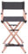 Chaise de réalisateur de maquilleur chaise pliante en aluminium or rose doré
