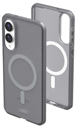 URBAN ARMOR GEAR Dot Case Samsung Galaxy S25 Edge Hülle (Magnetring, Designed for Samsung Zertifiziert, Wireless Charging kompatibel, 4,6m) ash (grau transparent)