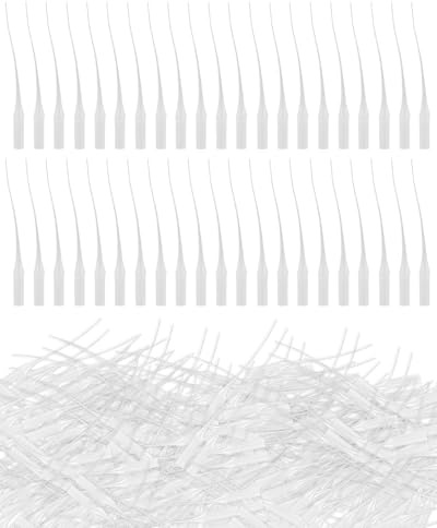 SCJJZ 200 pcs Micro Puntas de Pegamento Micropuntas de Extensión de Pegamento,Aplicador de Puntas de Pegamento de Plástico,Puntas de Botella de Pegamento,para Dispensadores de Adhesivo,Laboratorio