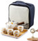 Juego de té de viaje 7pcs/set cerámica linda gato té chino portátil con tetera e infusor de rotación 360, 4 tazas, bandeja de bambú y bolsa de transporte para el regalo de Navidad de cumpleaños..