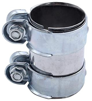 TAKPART Auto Part Universal 2.5 Auspuff Schelle Rohrverbinder Doppelschelle Auspuffrohrklemme Ø 60 mm x 95 mm