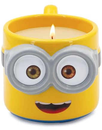 Minions Duftkerze Bob in Keramiktasse 200g | Fruchtiges Aroma | Offizielles Ich Einfach Unverbesserlich Merchandise | Deko Keramikbecher Geschenkidee für Fans & Sammler, Gelbe Helden