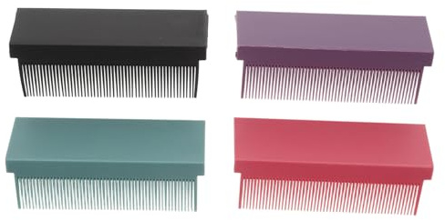 Healvian 4 Stück Plastik Haarglätter Kamm für Tägliche Anwendung und Reisen mit Sicherem Haarschutz und Frizzfreiem Styling für Glattes Haar