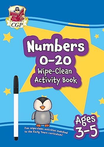 Numbers 0-20 Wipe-Clean Activity Book for Ages 3-5 (with pen) (CGP Reception Activity Books and Cards)