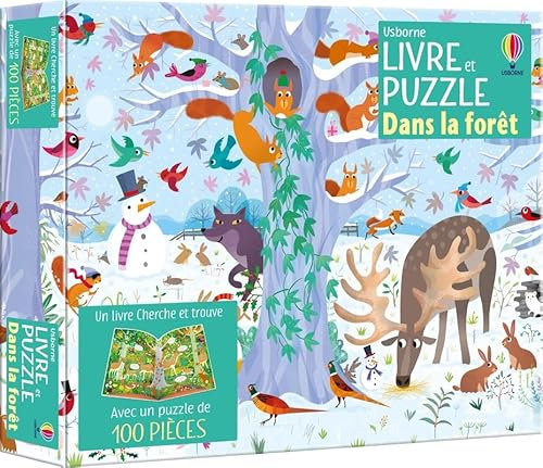 Dans la forêt - Coffret Livre et puzzle - Dès 5 ans: Avec un livre cherche et trouve et un puzzle de 100 pièces