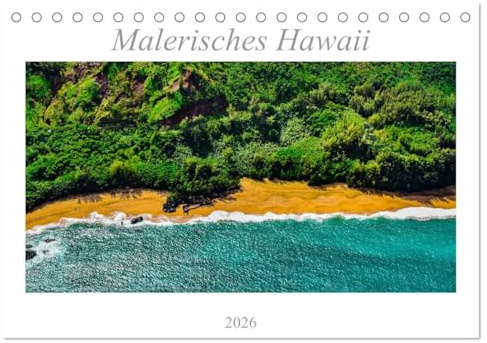 Malerisches Hawaii (Tischkalender 2026 DIN A5 quer), CALVENDO Monatskalender: Außergewöhnliche Fotografien der traumhaften Inseln von Hawaii (CALVENDO Orte)