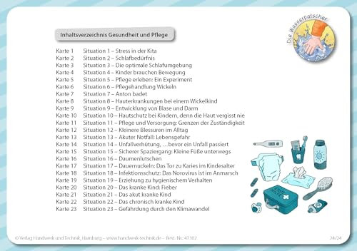 Kartenset Krippe - Die Wasserpatscher: Zusatzkartenset 2 - Gesundheit und Pflege