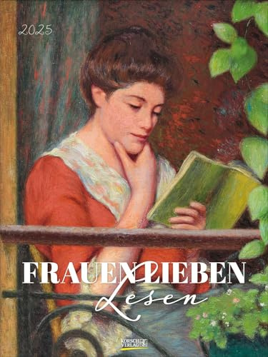 Wandkalender 2025 Frauen lieben Lesen: Großer Kunstkalender. Wandkalender mit lesenden Frauen. Kunst Gallery Format: 48x64 cm