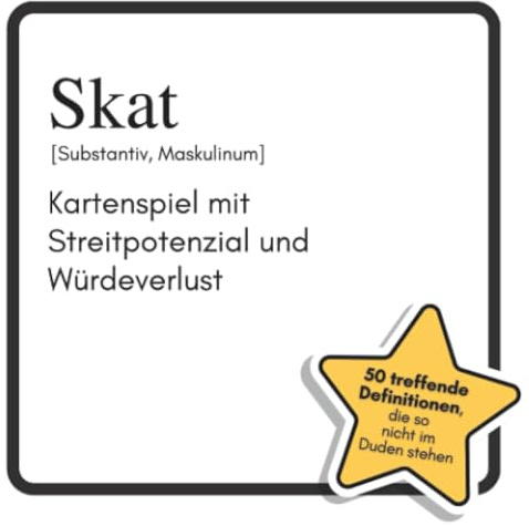 Skat: Kartenspiel mit Streitpotenzial und Würdeverlust. Das lustige Geschenkbuch für Mann, Frau, Kollege, Freund zu Geburtstag, Weihnachten