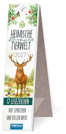 Trötsch Lesezeichenkalender Heimische Tierwelt 2027: Aufstellkalender Tischkalender