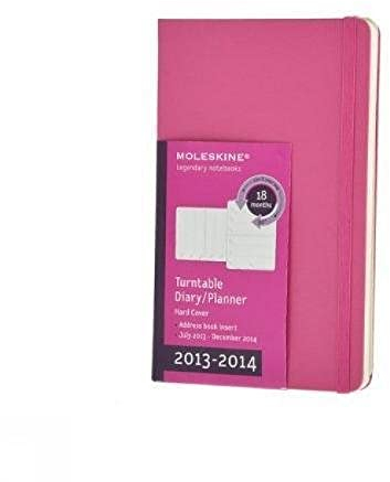 Moleskine Drehbarer Kalender 18 Monate 2013-2014 / Large / Fester Einband / Magenta: Mit engl. Kalendarium (Moleskine Diaries)
