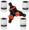 Raccord pour tuyau 4 x Blanc, 1 distributeur XY avec 2 x Robinet Rotatif