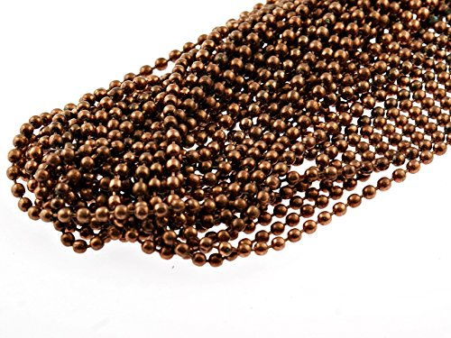 2 m Kugelkette antik kupferfarben, 2,4 mm Durchmesser