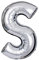 ballonfritz® Ballon Buchstabe S in SILBER - XXL 40/102cm - Folienballons für Luft oder Helium als Geburtstag, Jubiläum, Hochzeit oder Abschluss Geschenk, Party Dekoration oder Überraschung