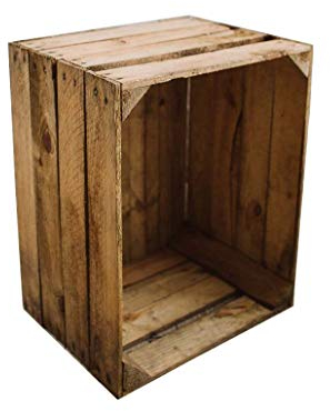 Teramico Nuove cassette per frutta fiammate, cassette di legno per vino, decorazioni vintage (set da 4)