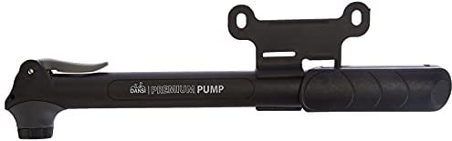 DANSI 44304 Unisex Adult Mini Bike Pump with Interchangeable Valve Insert and Holder, T-Handle, Black, Air Pump