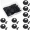 MroMax 100 Stück Bilderrahmen Drehknöpfe Metall Fotorahmen Rückwand Clips 1,2 cm runde Form mit Schrauben Bilderrahmen Befestigungen zum Aufhängen von Bildern, Fotos, Zeichnungen und Postern Typ 5