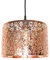 Unique Marrakech Designed Shiny Copper Metal Circular Pendant Light Shade with Floral Decor | 30cm Diameter | Maximum 60watt Bulb Allowed by Happy Homewares