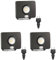 ledscom.de 3 Stück LED Gartenstrahler WEGA für außen, IP44, Bewegungsmelder, Stecker, schwarz, 11,4 W, 944lm, warmweiß